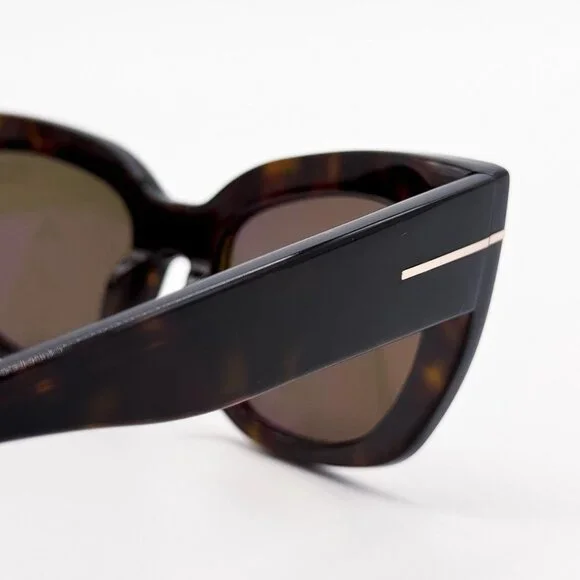 NEW TOM FORD SUNGLASSES ATHENA TF1190 52H POLARIZED HAVANA  display picture 3